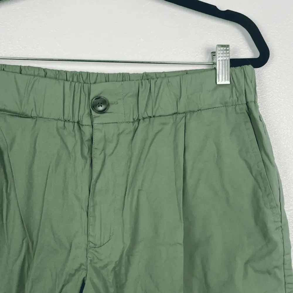 A New Day Women's Chino Pull‎ On Shorts Green Sz M